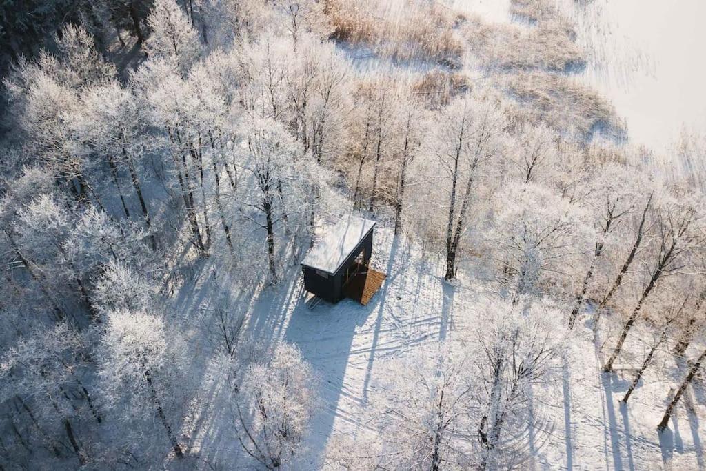 Beautiful Tiny House On The Lake Side. Trakai Bagian luar foto